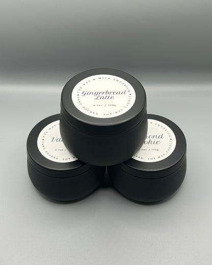 Black Tin Candle